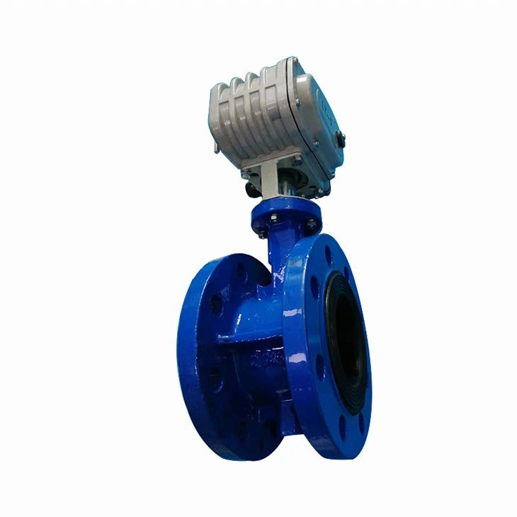 Electric Ductile Iron Rubber Seal Butterfly Valve