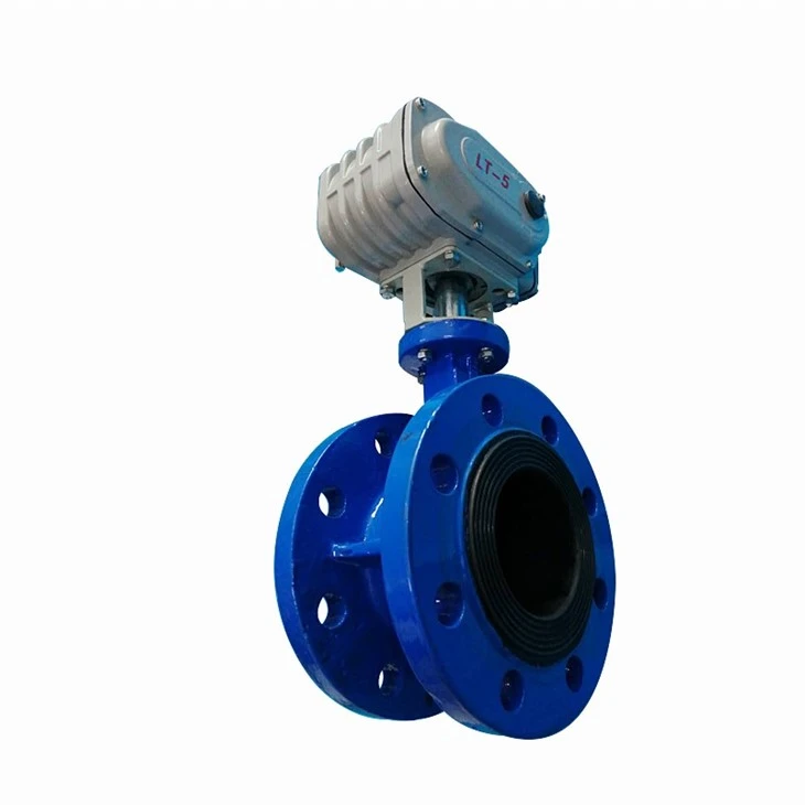 Electric Ductile Iron Rubber Seal Butterfly Valve