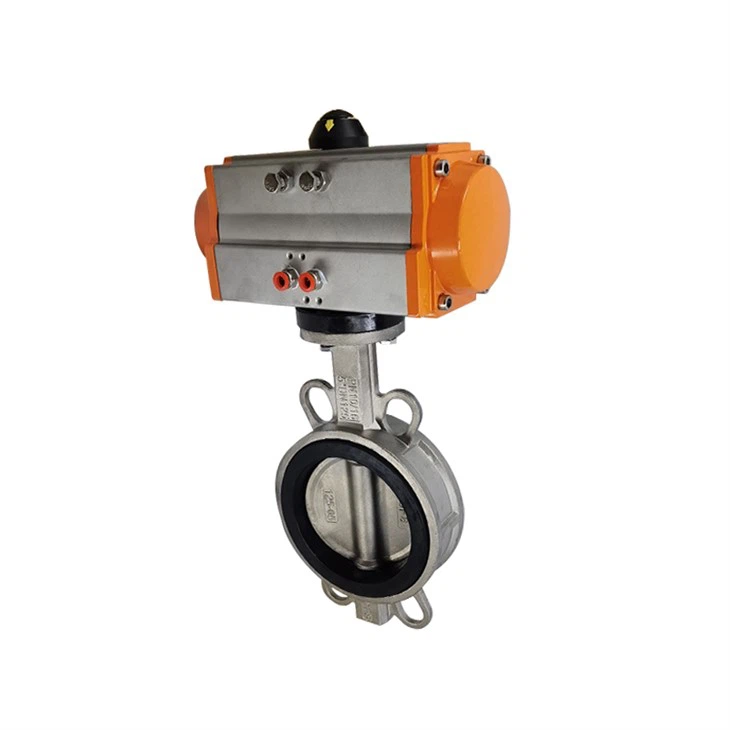 Cf8 Stainless Steel EPDM Pneumatic Butterfly Valve
